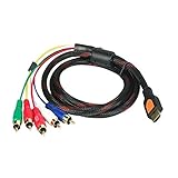 Caxico HDMI オス 5 RGB RCA オーディオ ビデオ AV コンポーネント ケーブル