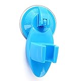 Vuage(TM) 調節可能な浴室の掃除シャワーヘッドスタンド、ホームの壁サクションカップのシャワー金具、ユニバーサルヘッドホルダー [ 青]