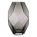 Grey Geometric Glass Vase [並行輸入品]