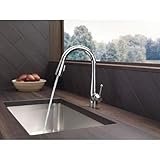 Delta Faucet 9113-AR-DST Essa Single Handle Pull-Down Kitchen Faucet with Magnetic Docking, Arctic S