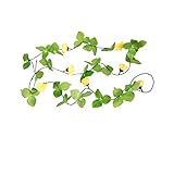 uxcell　壁掛け 人工植物 吊り　ハンギング　2.4m　イエロー　グリーン　5個