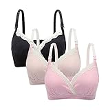 AIYUE マタニティ　ブラジャー　授乳ブラジャー　産前～産後 100%コットン製　３枚セット