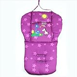 Rush.C ベビー＆マタニティ 育児 ベビーカー用 クッション 保温 ブルー パープル 【Rush.Cオリジナルハンカチセット】 862 (パープル)