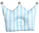 PICOH(ピコー) ベビー 枕 かわいい 王冠 まくら 夜泣き 寝ハゲ 対策 プレゼント 出産祝い 約30×25cm (ブルーストライプ)
