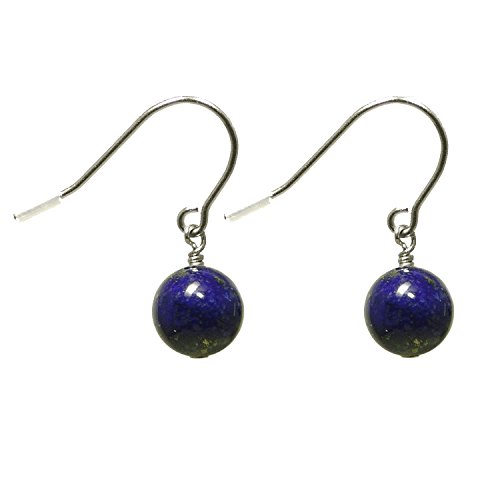 Powerstones Labo (パワーストーンズ ラボ) ラピスラズリ ピアス レディース チタン フック 金属 アレルギー 対応 シンプル ゆれる 天然石 6mm ラピス ラズリ