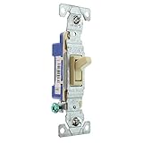 Eatonクーパー1301 – 7 V-sp-lトグルスイッチ、1極、接地, 15 A , 120 V、アイボリー