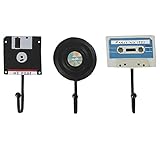 3のセットステンレススチールユーティリティ壁フックCrooks磁気テープ