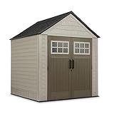 Rubbermaid 7フィートX 7 ft。Big MaxストレージShed Great保存のための芝刈り機芝生ガーデン機器~ Includesツール&スポーツラック、ユーティリティ&ハンドルフック