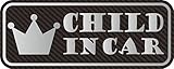 【3M　1080-CF12使用】CHILD IN CARマグネット　カーボンタイプ　(シルバー)