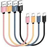30 cm USB Cワイヤー4本、SUMPK 3A急速充電USB AからUSB Cワイヤーナイロン編みはサムスンGalaxy A 10 e A 20 A 20 S A 51、S 20 S 10 S 9 S 8、Note 10 9 8、Moto G 7 G 8、Pixel 3、LG V 30と互換性がある