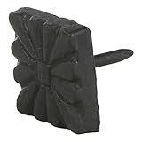 A29 1 1/4 Inch Hand Forged Iron Square Aster Clavos/Nails, Natural Black Finish, Set of 4 [並行輸入品]