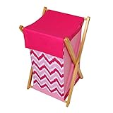 Bacati Mix and Match Zigzag Hamper, Pink by Bacati