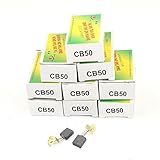 uxcell モーターカーボンブラシ 炭素 金属 ブラック ゴールドトーン 17x15x7mm 10ペア