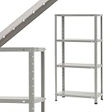 DK-463 幅60×奥行30×高さ120cm 4段 ホワイトグレー 40㎏/段