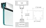 CRL PolishedステンレスWide u-channel withトップロードroll-inガラスガスケットfor 3 / 8 "、1 / 2 "ガラス- - - - - - -