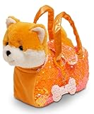 Little Jupiter Pet ぬいぐるみセット 財布付き リバーシブルスパンコール&チャーム付き - 4~5歳~6歳~7歳の子供向けぬいぐるみ - ぬいぐるみ財布 - 女の子用ぬいぐるみ - (ピンクラブラドゥードル)