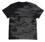 [コスパ COSPA] 釣りキチ三平 オールプリント Tシャツ/BLACK-S