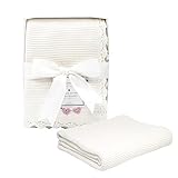 Manhattan Kids 赤ちゃん ブランケット コットン製 出産祝い ベビー バスタオル 夏用 冬用 通気 キッズ 寝具 新生児 綿100% 手編み 毛布 箱入り 76cm×102cm (フクロ