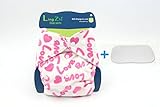 LINGZHI 防水 通気性の綿おむつカバー サイズ調整可 1枚入 (カラー:LOVE）