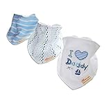 Baby Boys Bandana Bibs 100% Pure Cotton with Adjustable Snaps (3 Packs) by mom's care