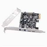 EdLana(エドラナ) Type C USB 3.2 Gen1 5Gbps PCIE カード アダプター PCI Express ボード 2xUSB A ポート + 2xType-C ポート/USB3.2 PCI-E 拡張カード