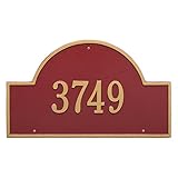 アーチマーカーEstate単線アドレス壁プラーク – レッド/ゴールド
