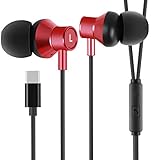 DUOLEI （ハイレゾ＆DACチップ）USB Type C イヤホン 有線インイヤー ステレオ ノイズキャンセリング ヘッドホン イヤホン