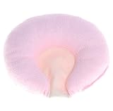 婴儿头枕ドーナツ枕 綿100% (ベビー枕/赤ちゃん枕/　ベビーピロー/絶壁防止枕) (ピンク)