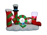 4 Foot Tall Lighted Christmas Inflatable Noel庭デコレーション