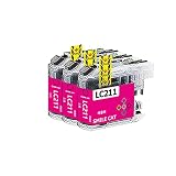 【SMILE CAT】ブラザー用 LC211 LC211M互換インク ブラザーB211 B211Mインクカートリッジマゼンタ 3本セット 大容量, ICチップ付き 残量表示機能付き 対応機種 :DCP-J562N MFC-J730DN MFC-J730DWN MFC-J737DN MFC-J737DWN MFC-J830DN MFC-J830DWN など