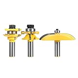 3Pcs 1/2 Inch Shank Two Flute Raised Panel Cabinet Door Router