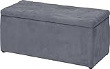 不二貿易 ファブリック トランクベンチ 幅83cm グレー 60726