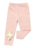 (ラボーグ)La Vogue ベビー レギンス 子供服 キッズ スパッツ 女の子 ガールズ パンツ 綿製 パンスト 長ズボン 春秋 うさぎ柄 かわいい 通園 通学 ピンク XXL