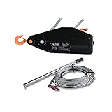 ベストアンサー ハンドウインチ 800kg ブラック ワイヤーロープ 30m ウィンチ 万能携帯ウインチ 携帯ウインチ チルホール 800kg