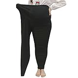 XFentech 新しい マタニティレディースレギンス 5XL, ブラック