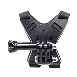 Ladruph ウェアラブルカメラ オートバイヘルメット 顎マウント スマホ アクションカメラ GoPro ゴープロ用 ヘルメットチンホルダー、GoPro Hero 12, 11, 10, 9, 8, 7, 6, 5,Session, Osmo Action, Insta360, SJCAM, AKASO その他のアクションカメラ対応 マウント アクセサリー