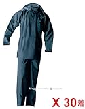 トオケミ(TOHKEMI) 作業用 PVCスーツ(＃160 ネイビー) ３０着セット 注：いずれも同じサイズとなります (M)