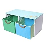 Labebe 子供用収納箱ブルー (フクロウ)