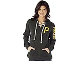 MLB Pittsburgh PiratesレディースSlubフリースレースパーカー、スモール、ブラック