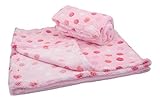 30x30 Inch Plush Fleece Girls Baby Blanket - Polka Dot Blankets by bogo Brands (Set of 2 - Pink) by 
