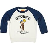 おさるのジョージ キュリアスジョージ トレーナー スウェットシャツ裏毛タイプ　クルーネック fo-trog01 110cm アイボリー