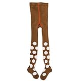 リトルガールズブラウンタイツ冬暖かいロングソックスストッキング3-4歳