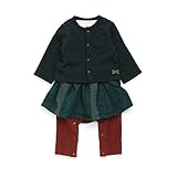 BREEZE(ブリーズ) GIRLS着せ込み風カバーオール_裏起毛　チャコール　70cm ベビー服