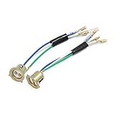 uxcell ライトソケット ランププラグ オートバイ メタル 2個