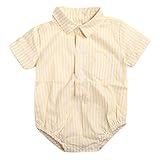 Domybest ベビー服　 男の子 フォーマル ロンパース セレモニーロンパース オーバーオール 男の子　紳士服　半袖　ジェントルメン　スタライプ柄　新生児　幼児　結婚式 出産祝い 撮影 記念日 誕