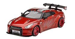 MINI GT 1/64 LB★WORKS ニッサン GT-R R35 タイプ1 リアウイング バージョン 1+2 キャンディレッド 左ハンドル 完成品