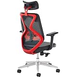 オフィスコム オフィスチェア YS-1 デスクチェア ハイバック 可動肘 レッド ヘッドレスト ランバーサポート スライド座面 OC-CHFB-NY05-AH