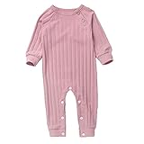 Kehen新生児ユニセックスBaby Boy Girl Angel WingsパーカーロンパースコットンOne Peice長袖ボディスーツ服装服 6/12M ピンク