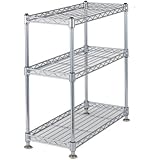 ルミナス スーパーライトシリーズ キッチンラック 防サビ ポール径12.7mm ミニラック 3段 幅45.5×奥行20.5×高さ46.5cm WH2045-3