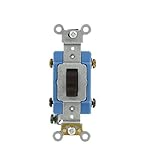 Leviton 1202-2 15 Amp, 120/277 Volt, Toggle Double-Pole AC Quiet Switch, Extra Heavy Duty Grade, Sel